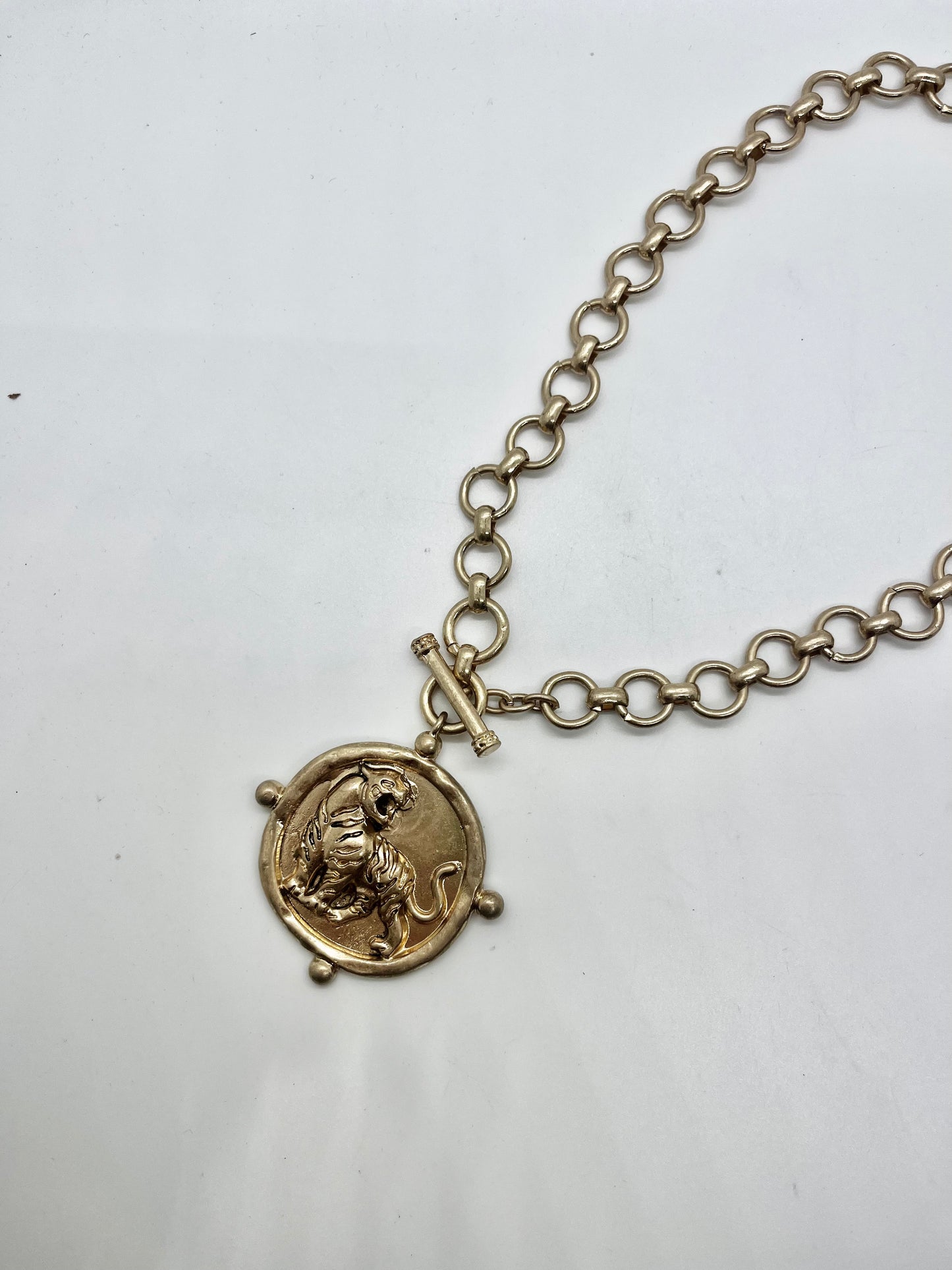 Roaring Tiger Medallion Necklace