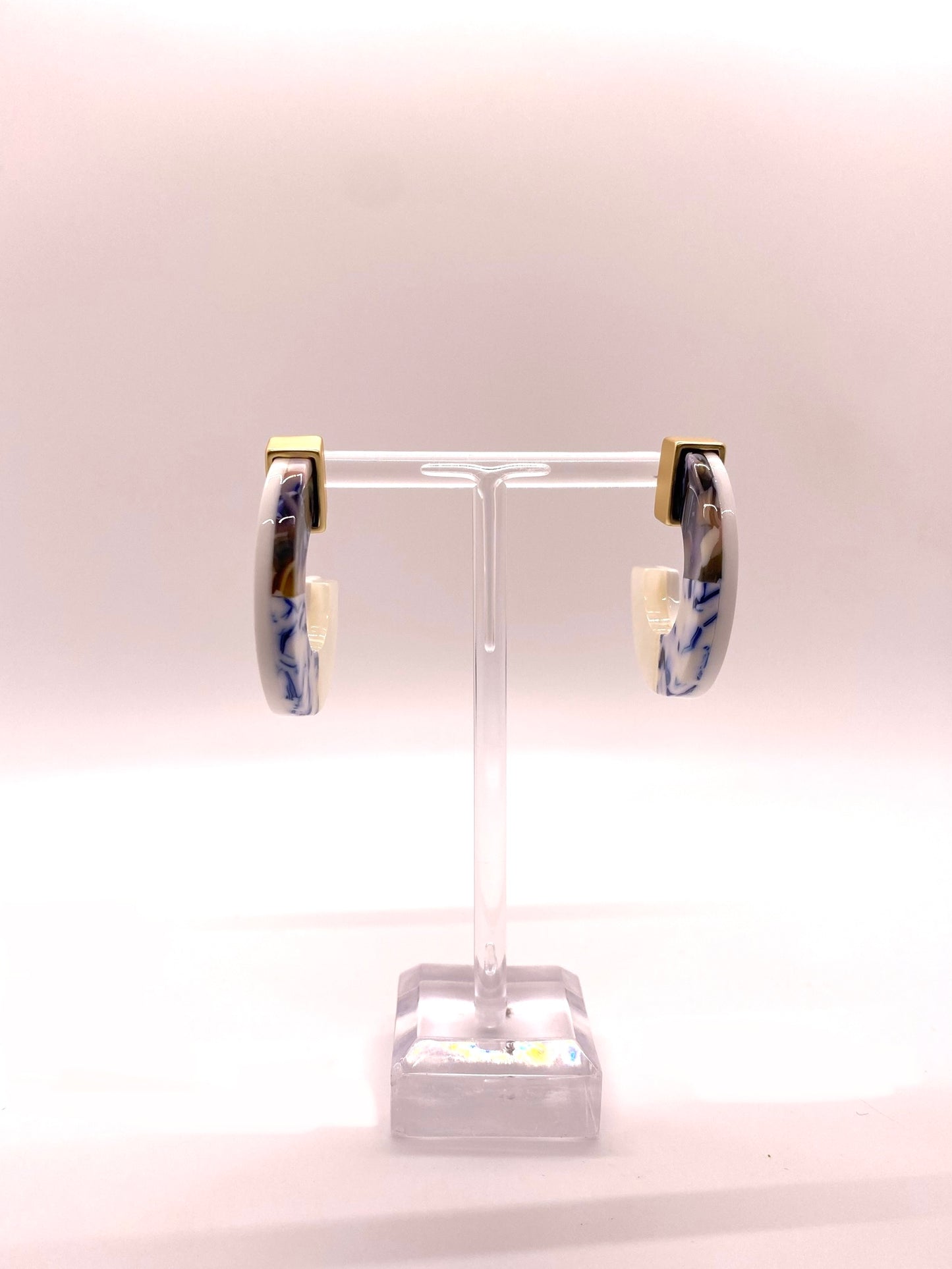 Multicolor Acrylic Hoop Earring