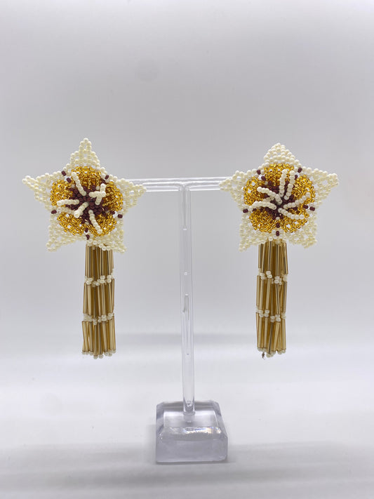 Beaded Flower Earrings