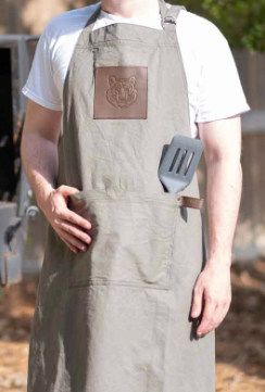 Leather Embossed Tiger Apron