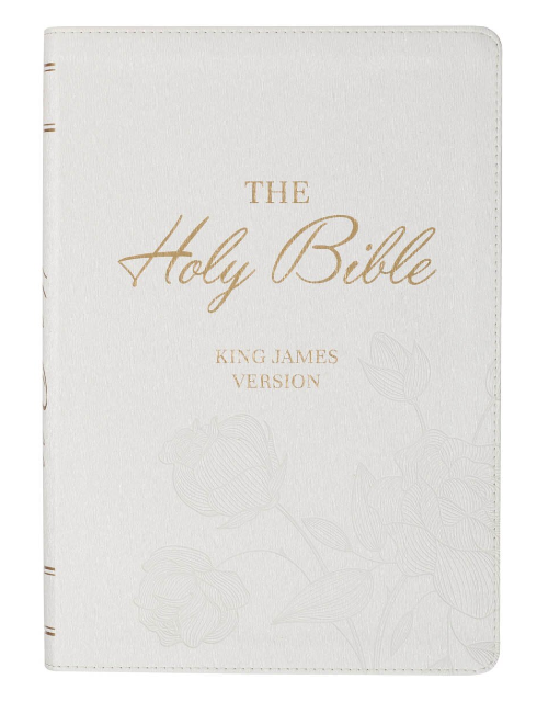 KJV Bible White Faux Leather