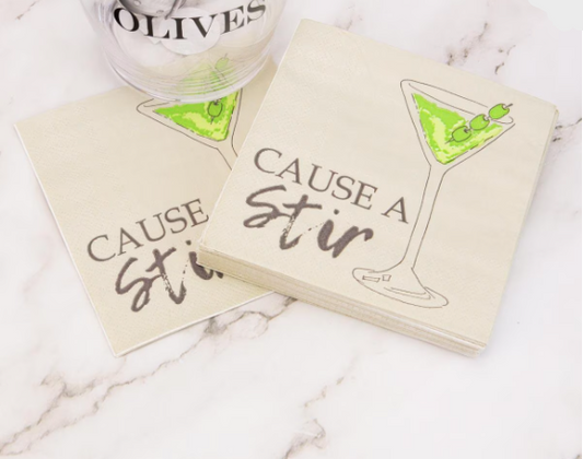 Cause a Stir Cocktail Napkins