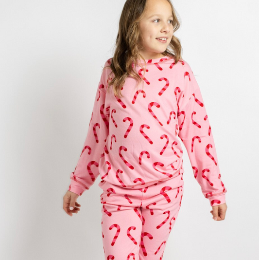 Girls Candy Cane Lounge Set