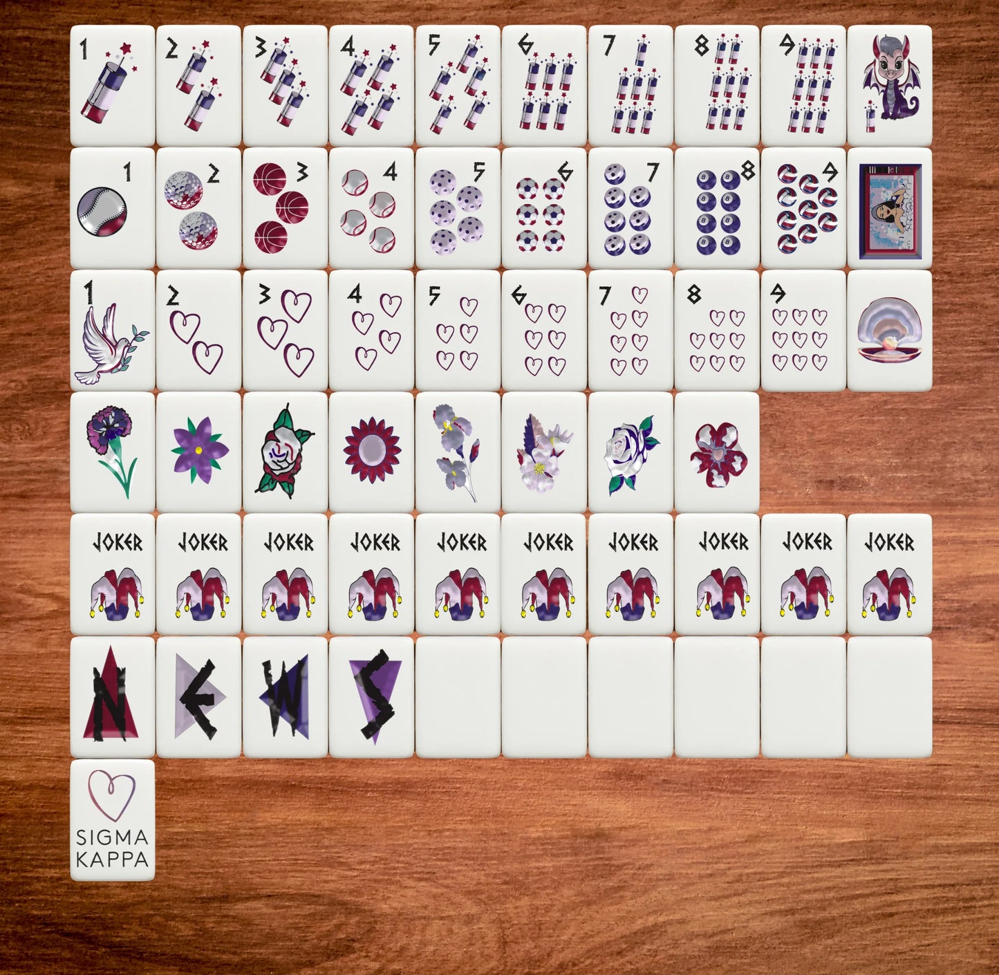 Sorority Mahjong Tiles