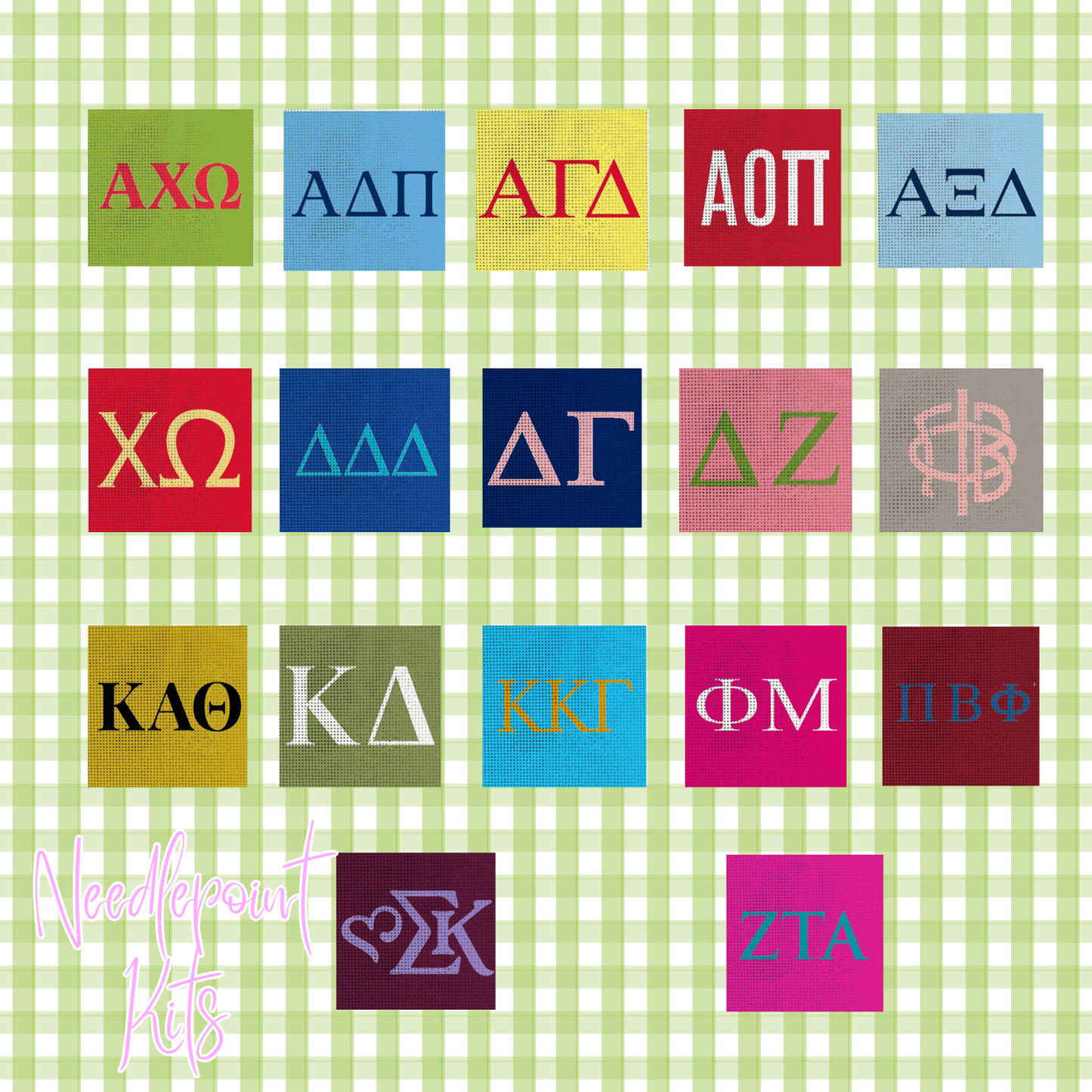Sorority Needlepoint Kits