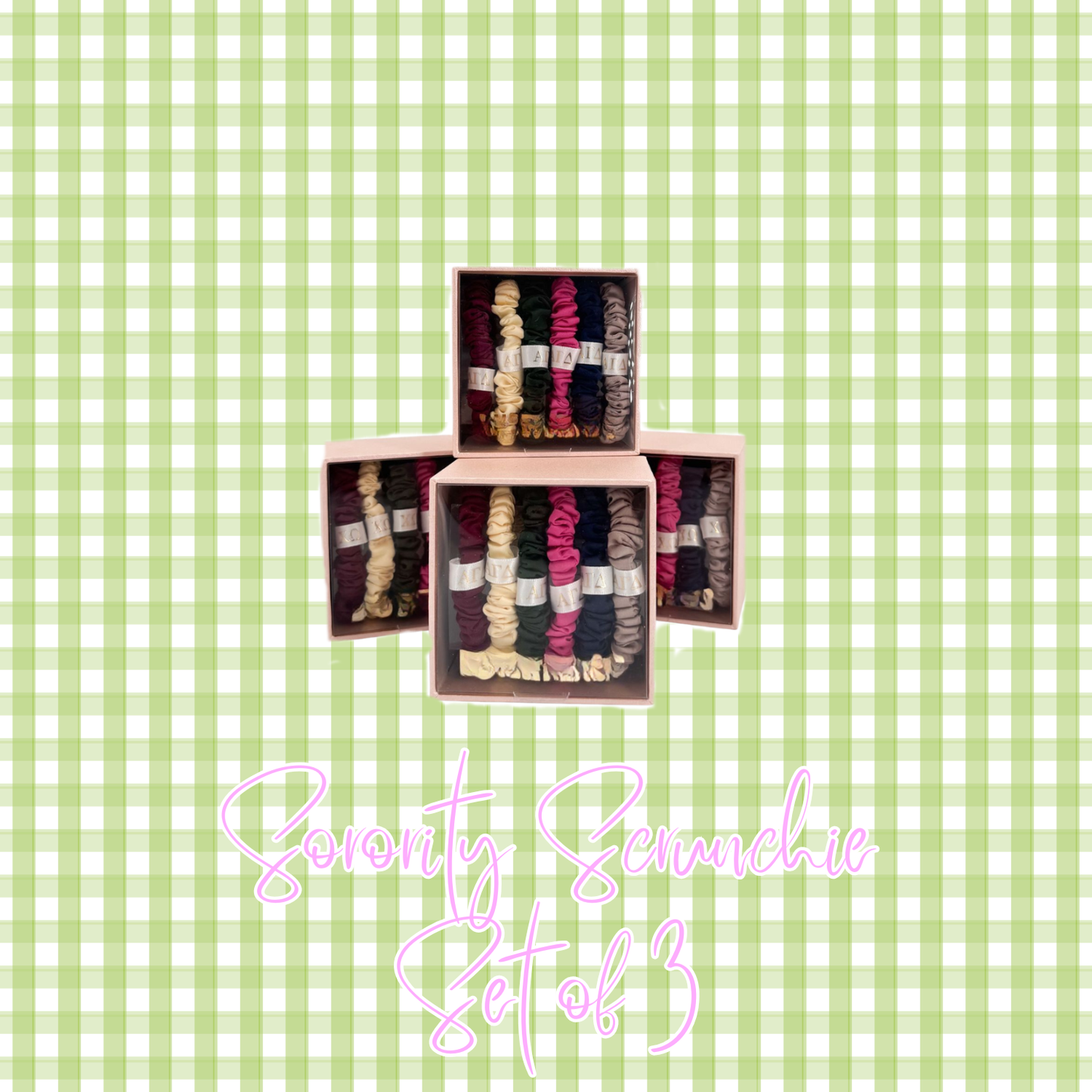 Sorority Scrunchie Set of 3