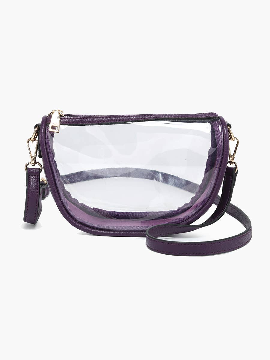 M2729 Peyton Clear Banana Crossbody Bag: Orange