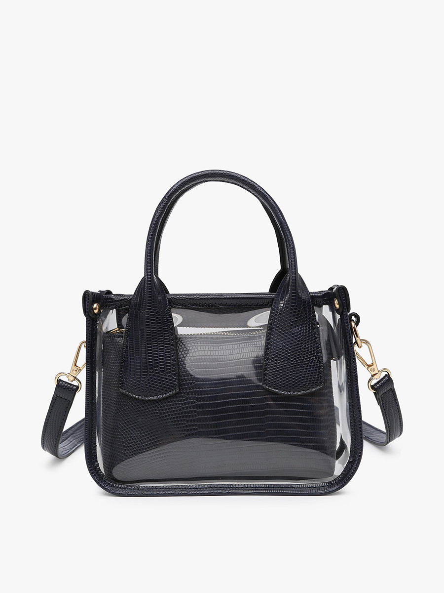 M2225CR Stacey Clear Satchel w/ Inner Bag: Mauve