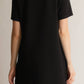 P. CILL Butter Modal Short Sleeve Dress: Navy / XL