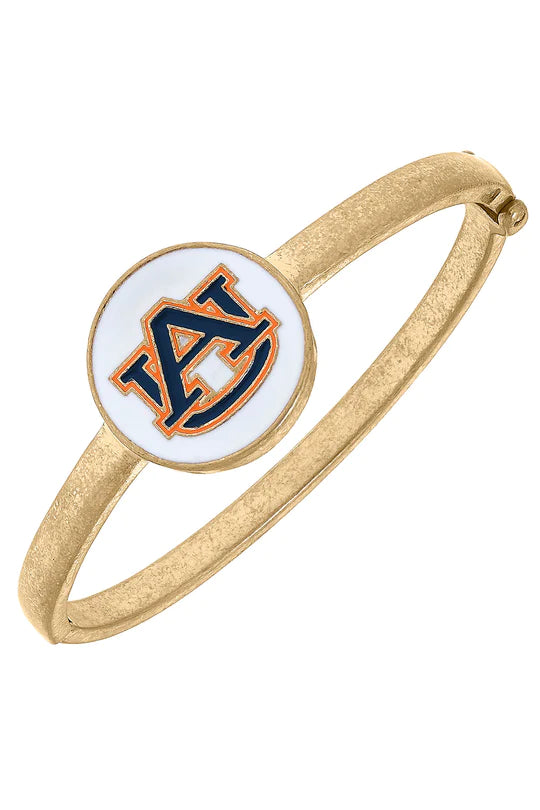Auburn Tigers Enamel Hinge Bangle Bracelet