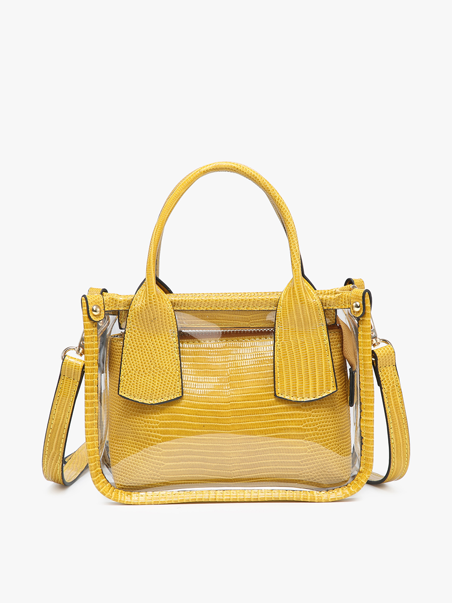 M2225CR Stacey Clear Satchel w/ Inner Bag: Mauve