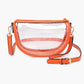 M2729 Peyton Clear Banana Crossbody Bag: Orange