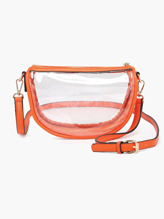 M2729 Peyton Clear Banana Crossbody Bag: Orange