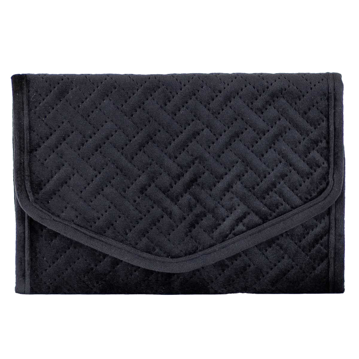 Velvet Quilted Jewelry Clutch