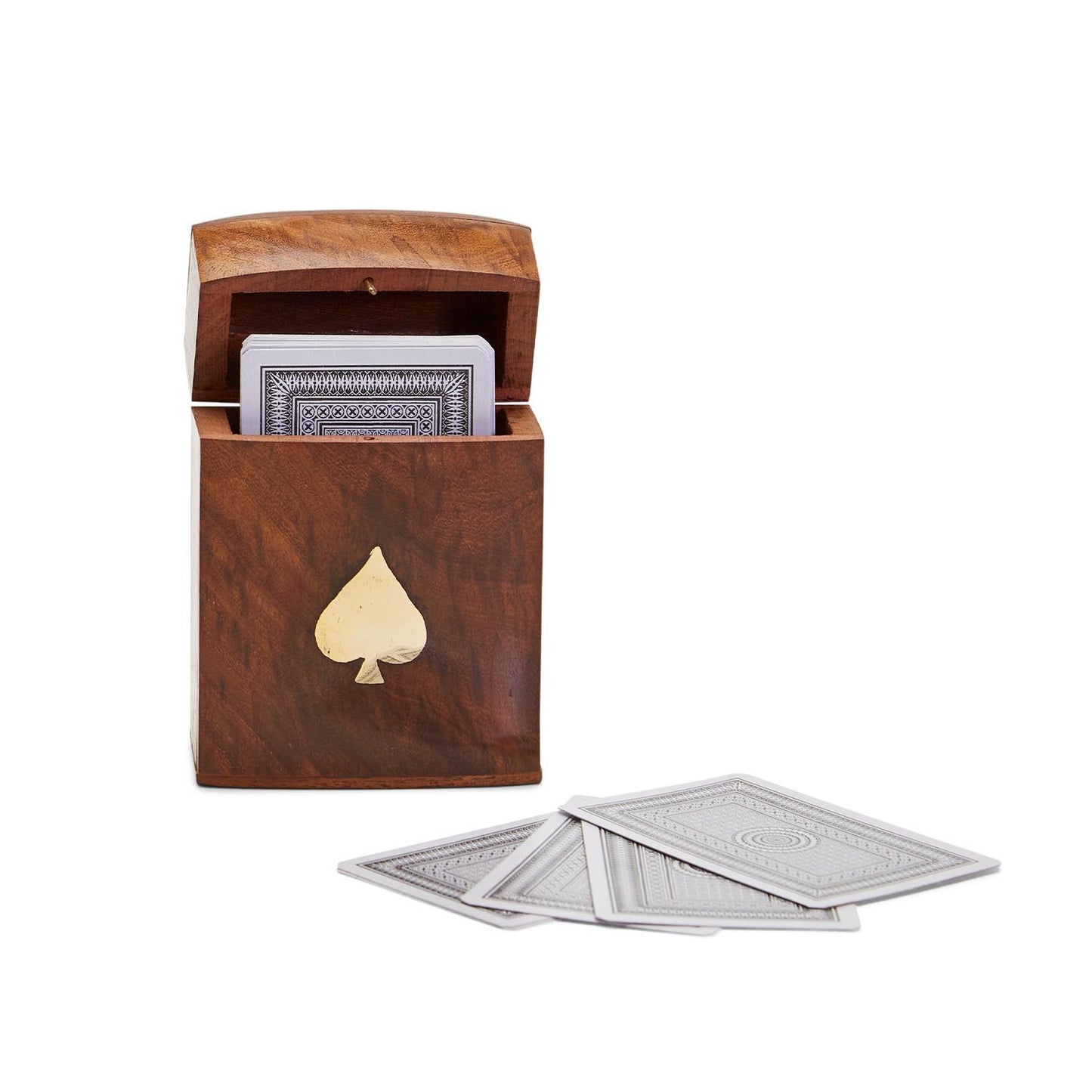 wooden playing card box
