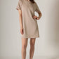 P. CILL Butter Modal Short Sleeve Dress: Navy / XS