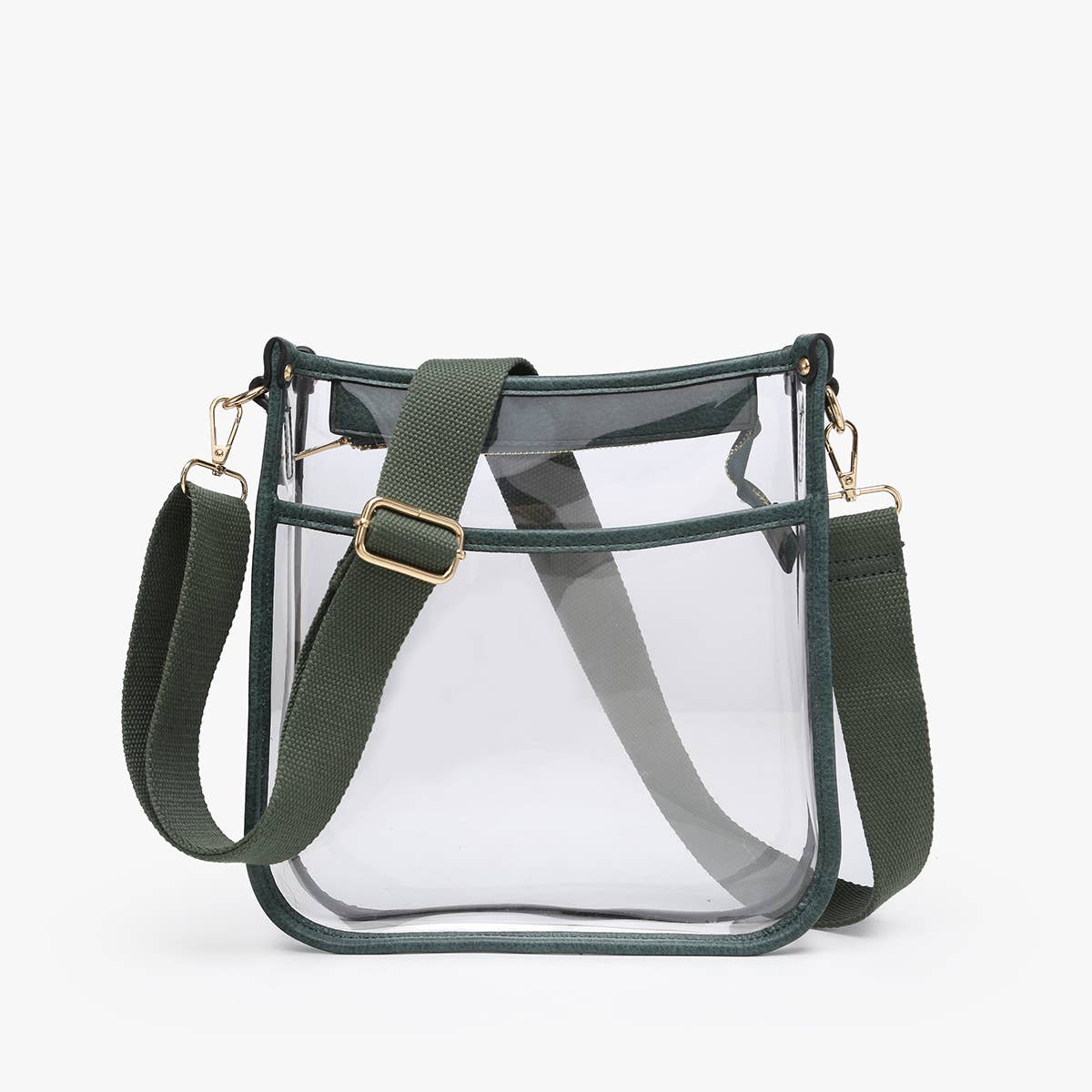 M2168CR Posie Clear Crossbody w/ Vegan Leather: Sand