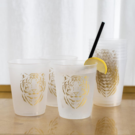 Easy Tiger Party Cups Frosted/Gold