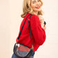 M2729 Peyton Clear Banana Crossbody Bag: Orange