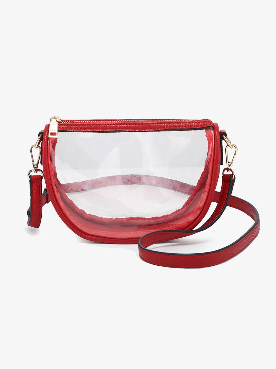 M2729 Peyton Clear Banana Crossbody Bag: Orange
