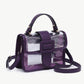 M2728 Toni Clear Flapover Crossbody Bag: Silver