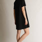 P. CILL Butter Modal Short Sleeve Dress: Navy / XS