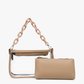 M2226CR Jessica Clear Crossbody w/ Chain: Orange