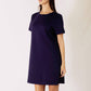 P. CILL Butter Modal Short Sleeve Dress: Navy / XS