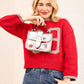M2728 Toni Clear Flapover Crossbody Bag: Black