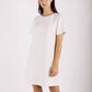 P. CILL Butter Modal Short Sleeve Dress: Navy / S