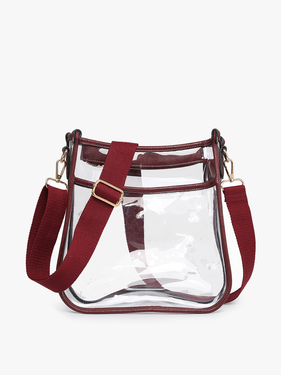 M2168CR Posie Clear Crossbody w/ Vegan Leather: Sand
