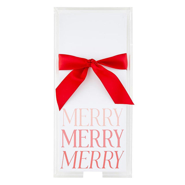 Rectangle Notepad with Tray- Merry Merry