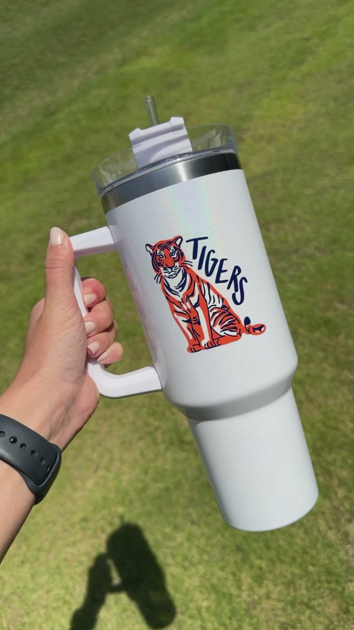 40oz Tumbler with Handle Royal Blue – Dales Clothing Inc