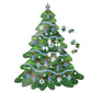 Blue and White Christmas Tree Shape 500 pc Jigsaw Puzze