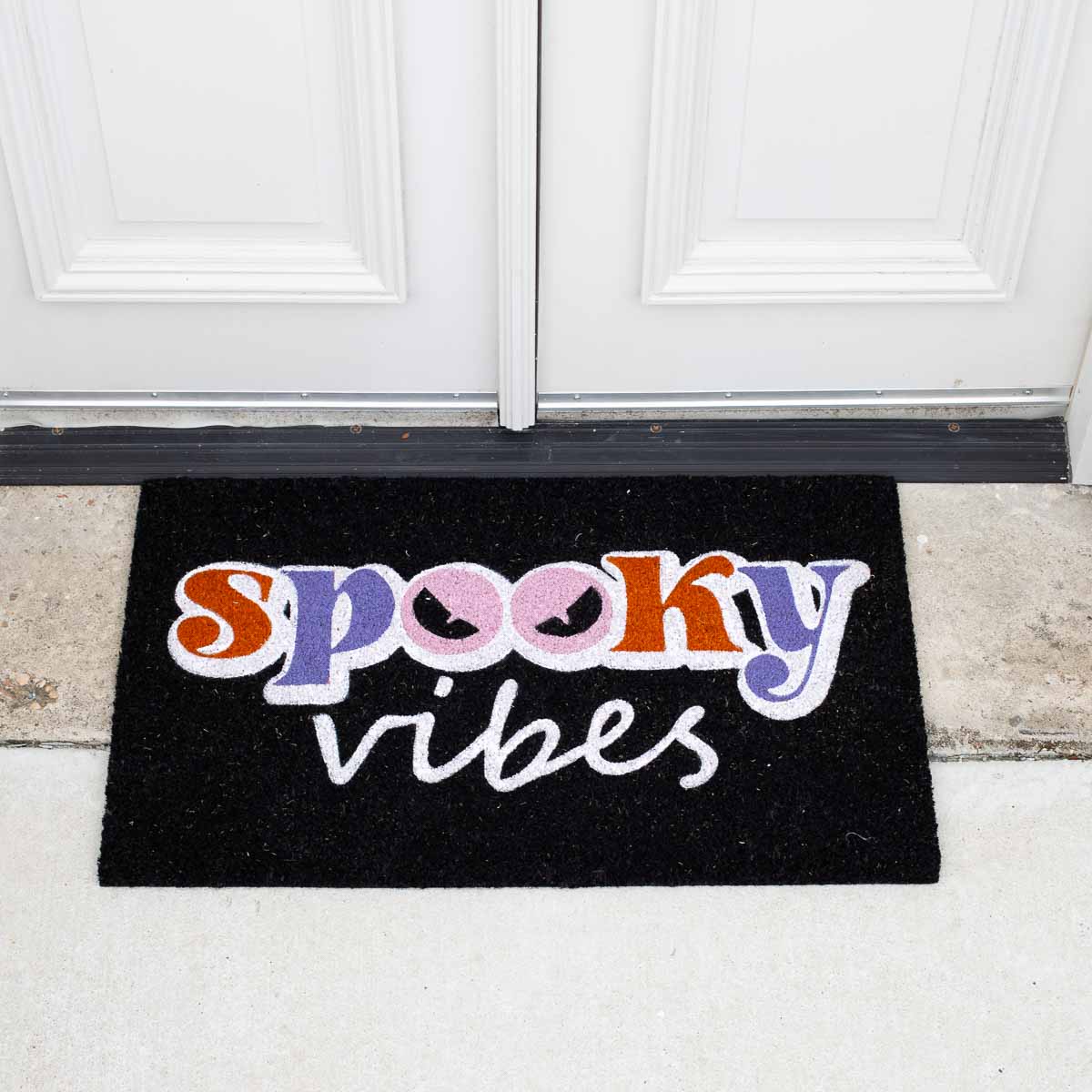 Spooky Vibes Coir Doormat Black/Multi