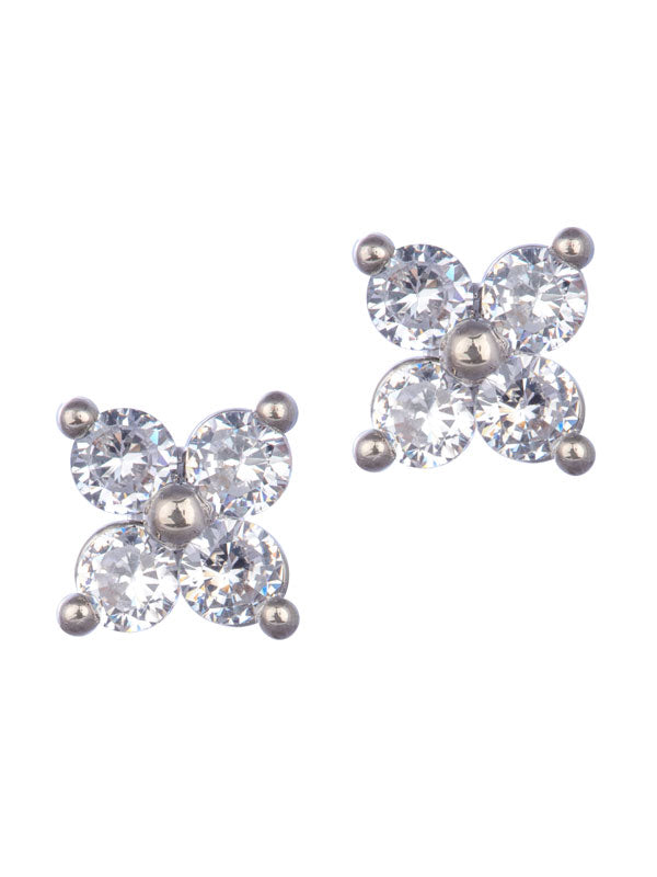 Laura Janelle 4 Crystal Star Stud Earrings