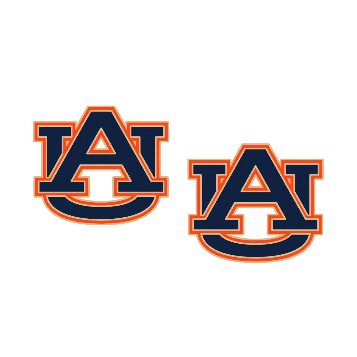Auburn Logo Enamel Stud Earrings