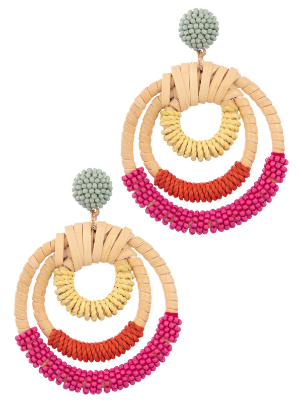 Laura Janelle Colorful Tri-Hoop Earrings