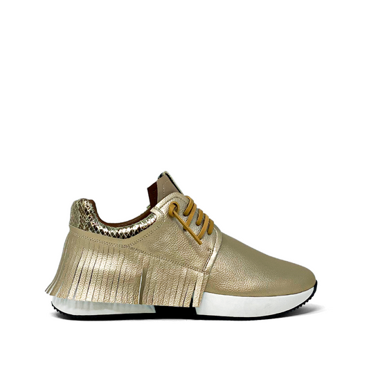 Pepa Gold Fringe Sneakers