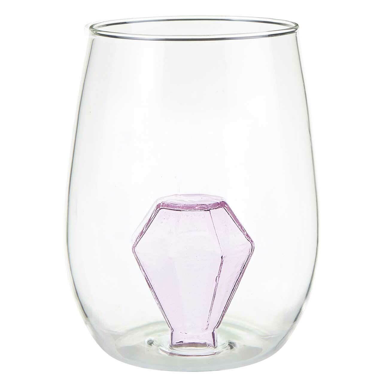 Stemless Wine Glass With Diamond