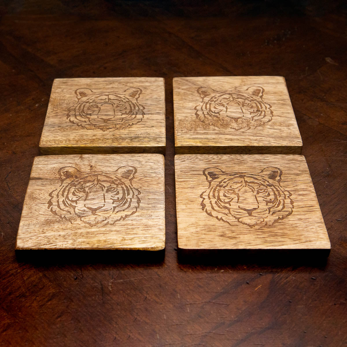 Wooden Coasters for Drinks - Laser Cut Wood Coasters