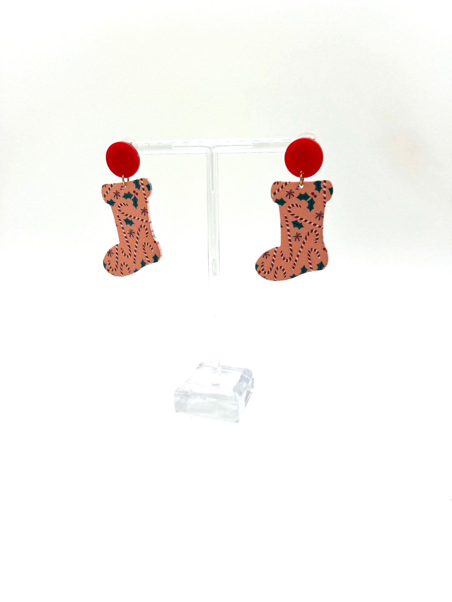 3D Christmas Stocking Earrings