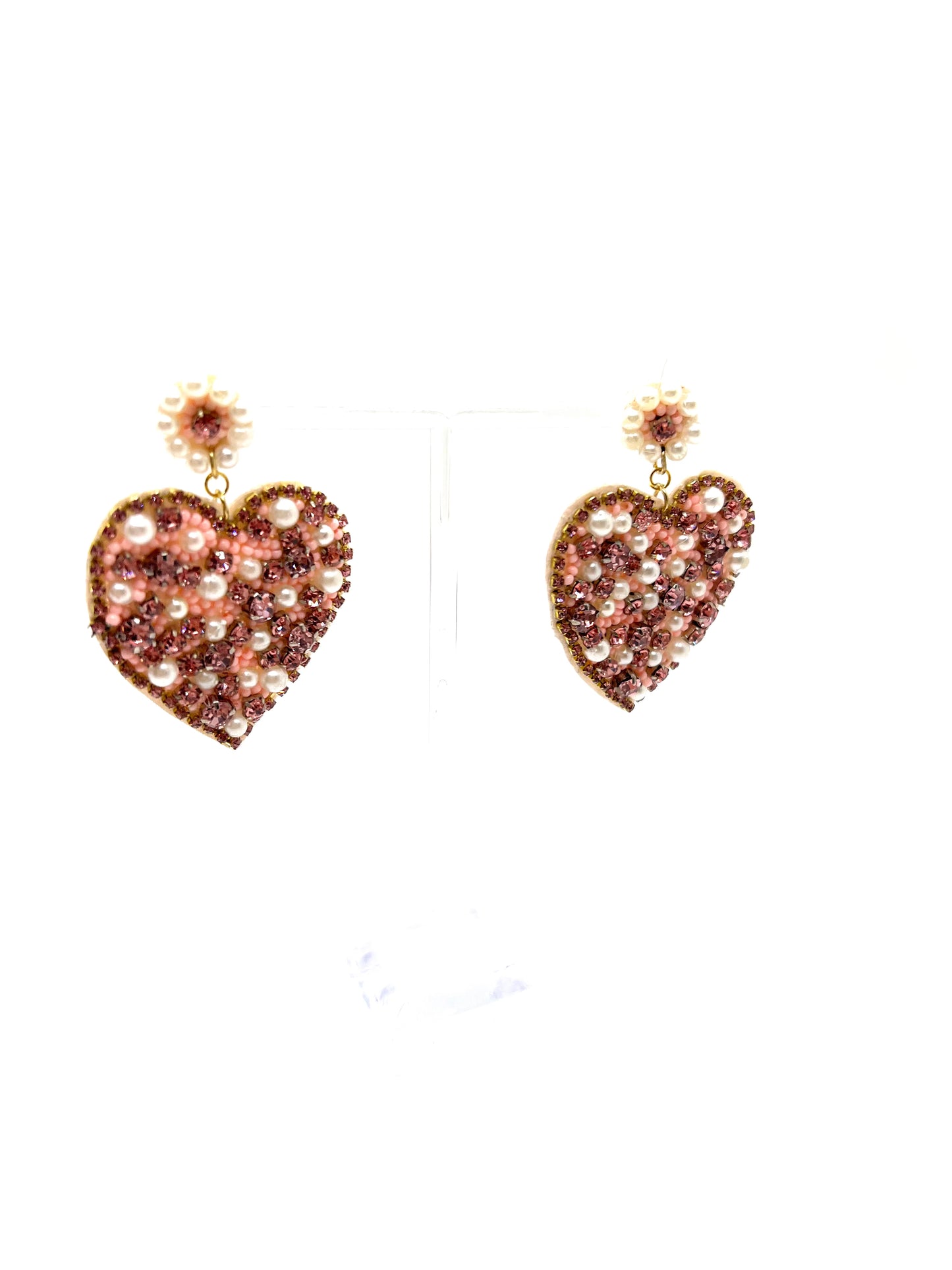 Pearl Hearts Earring