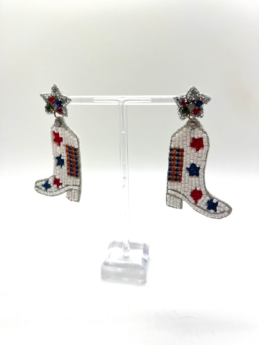 Boot Scooting America Earring