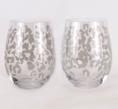 Leopard Wine Glass Set