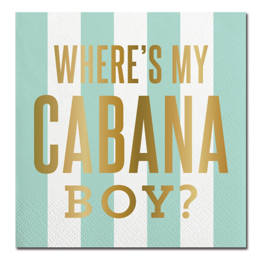 Foil Beverage Napkins - Cabana Boy?