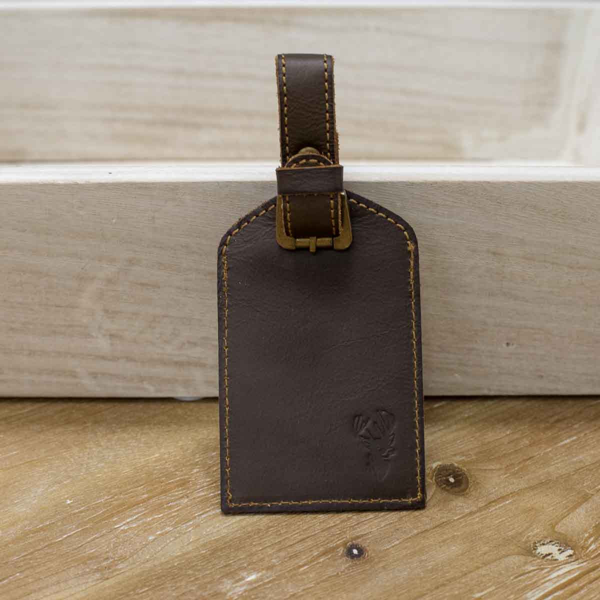 Men's Leather Embossed Luggage Tag