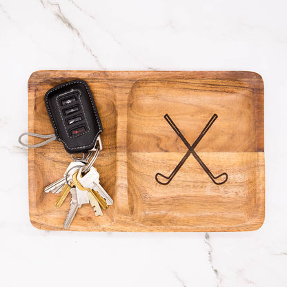 Etched Wood Valet Tray
