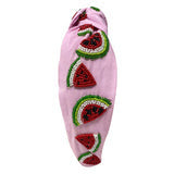 Watermelon Beaded Headband