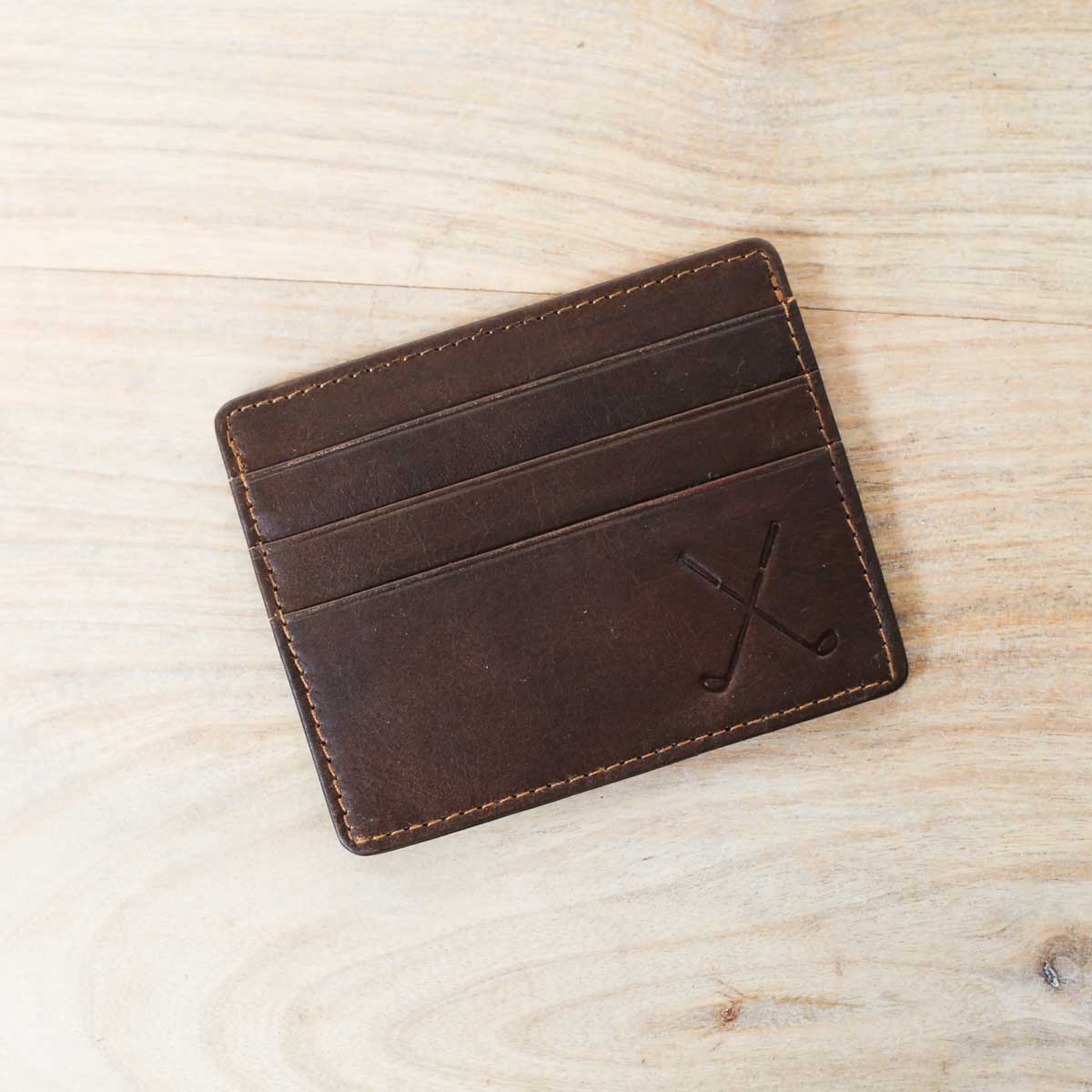 Leather Embossed Slim Wallet
